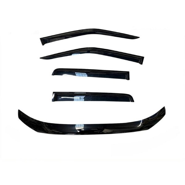 TRADIESCHOICE Bonnet Protector & Weathershields for Toyota Hilux 2005-2011 - Complete Protection and Style Package