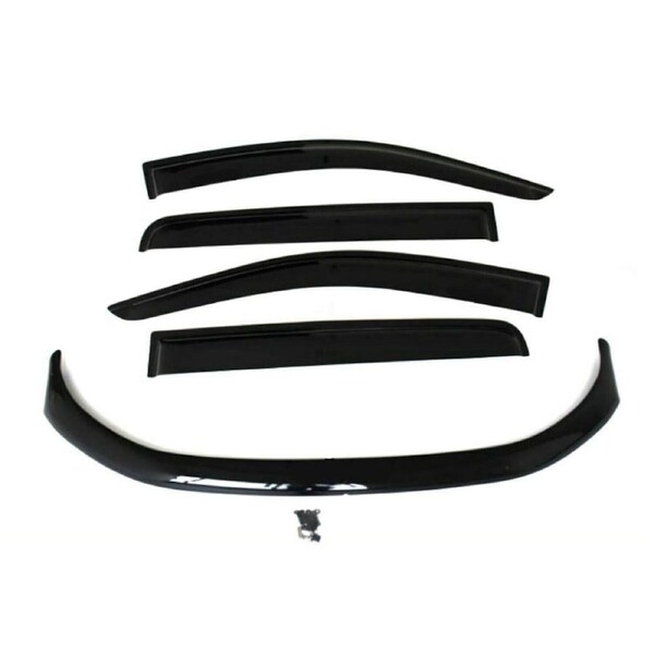 TRADIESCHOICE Bonnet Protector + Weathershields for Ford Ranger 2012-2015 - Complete Style and Protection Package