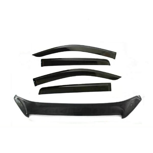TRADIESCHOICE Bonnet Protector & Weathershields for Isuzu D-Max Dmax 2012-2016 - Window Visors Included
