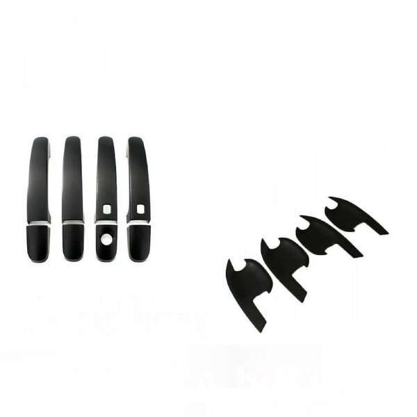 Door Handle Cover + Guards Trim Combo to suit Nissan Navara NP300 15-20 Keyless