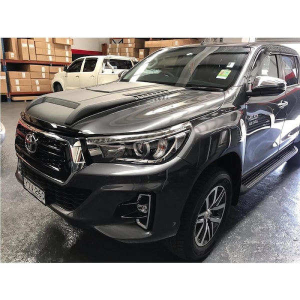 Bonnet Scoop Hood to suit Toyota Hilux 2015-2019 NEW Matt Black
