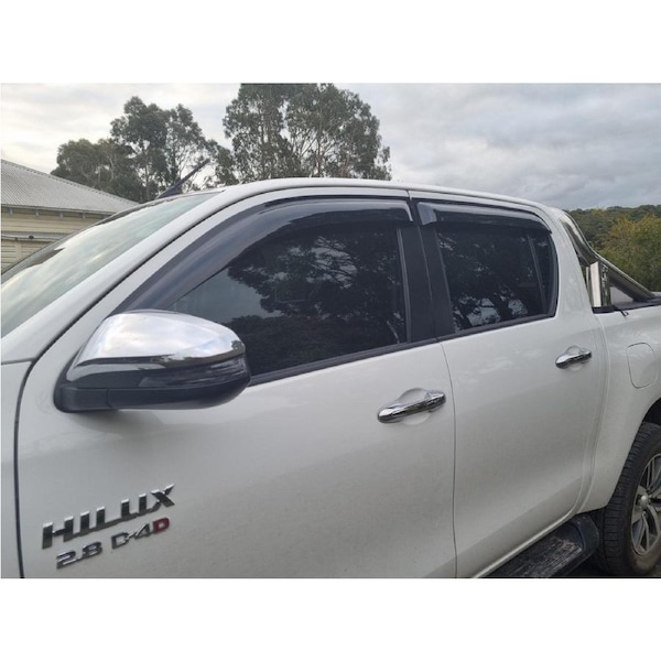TRADIESCHOICE Weathershields Window Visors for Toyota Hilux 2015-2024 - Stylish and Functional Upgrades