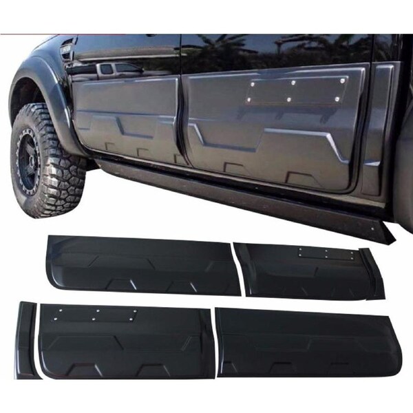 TRADIESCHOICE Side Door Body Moulding Cladding Trim for Ford Ranger PX PX2 PX3 2011-2022 - Enhanced Protection and Style