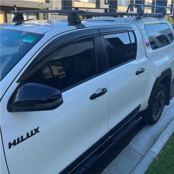 TRADIESCHOICE Weathershields Window Visors for Toyota Hilux 2015-2024- Weather Shields