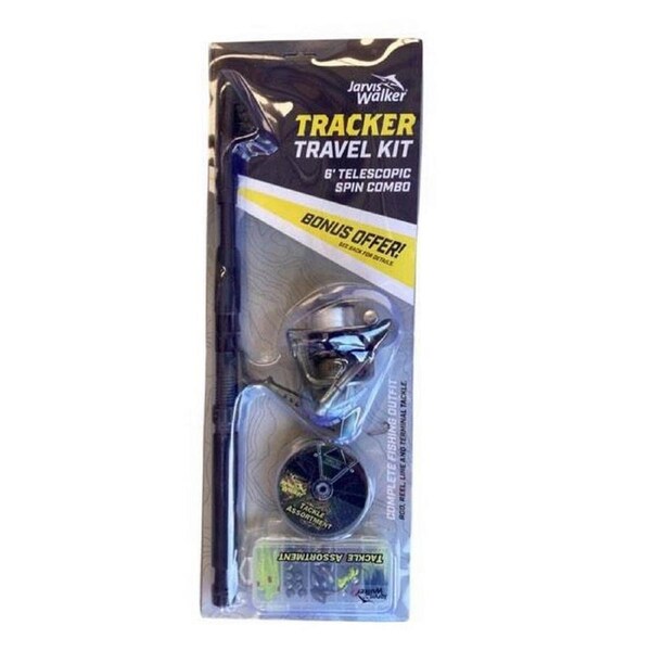 Jarvis Walker 6ft Tracker Telescopic 2-5kg Fishing Rod and Reel and Tackle Kit