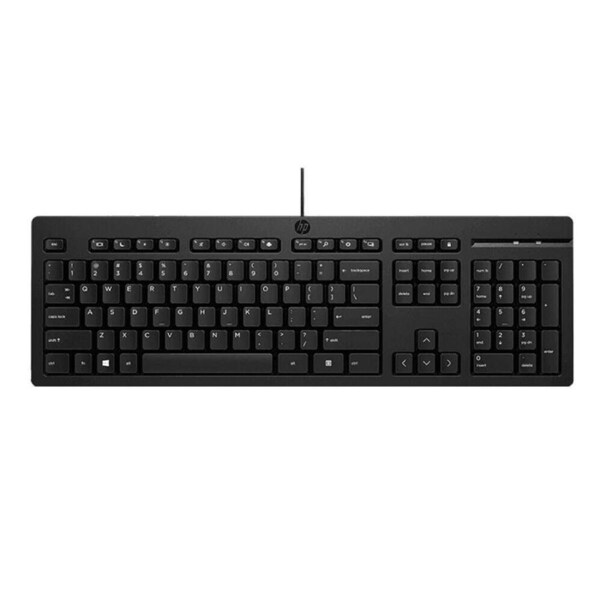 HP Keyboard USB Wired Keyboard 125 266C9AA Compatible with Windows 10, Desktop PC, Laptop, Notebook