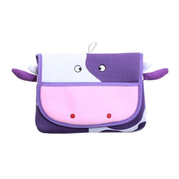 Buhbo, small sleeve for small tablet & ereader or pencil case for kids, Cow purple