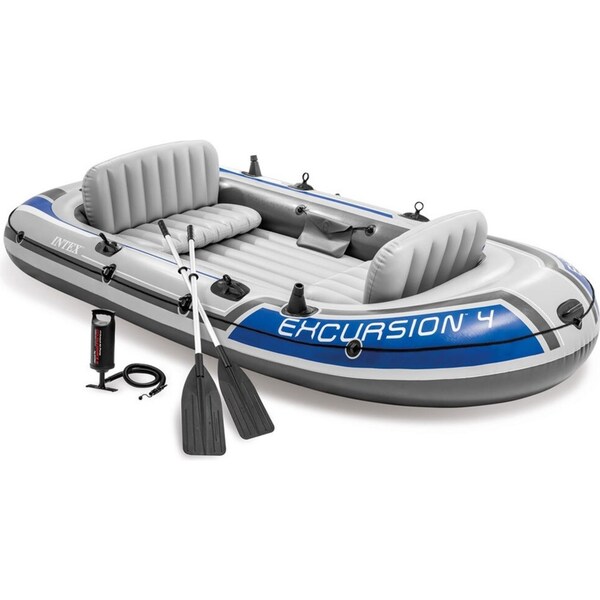Intex 315cm Excursion 4 Person Inflatable Boat w/Oars Set Sports Raft River/Lake
