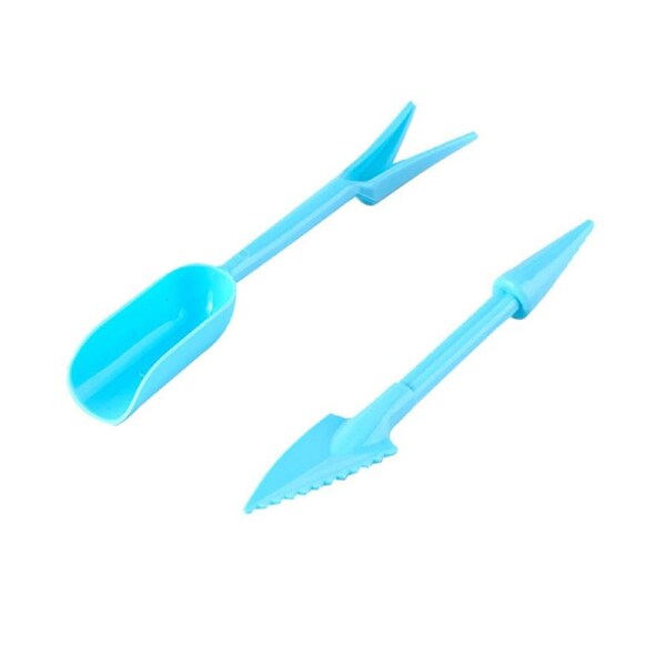 Catzon 2 Packs Succulent Transplanting Miniature Fairy Planting Mini Garden Hand Tools Set for Gardening Plant Care -Blue