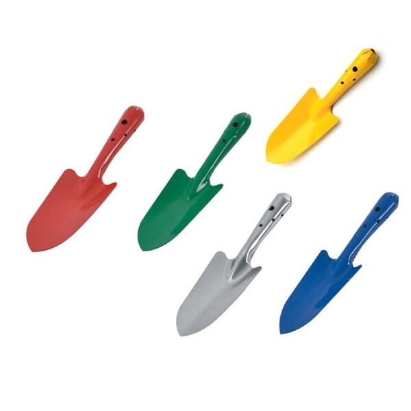 Catzon 5 Packs Random Color Mini Colorful Metal Garden Hand Shovel, Flower Soil Planting Digging Transplanting Light Duty Tools