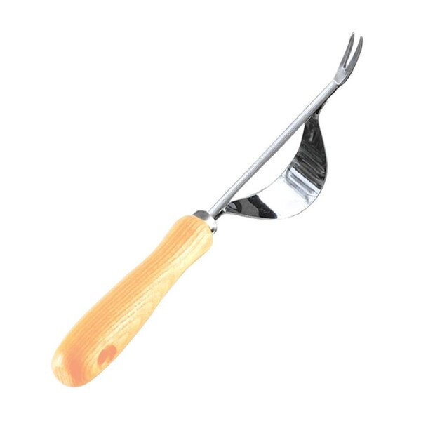 Catzon 30cm Manual Hand Weeder ?Stainless Steel Crevice Weeding Tool Lawn Yard Gardening Tool with Wood Handle