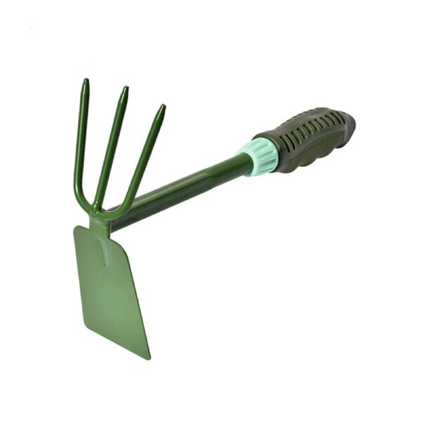 Catzon 27cm Garden Small Hand Digger and Hoe Combo Carbon Steel Garden Tool Lightweight Soft PVC Ergonomic Handle Grip Non-Slip