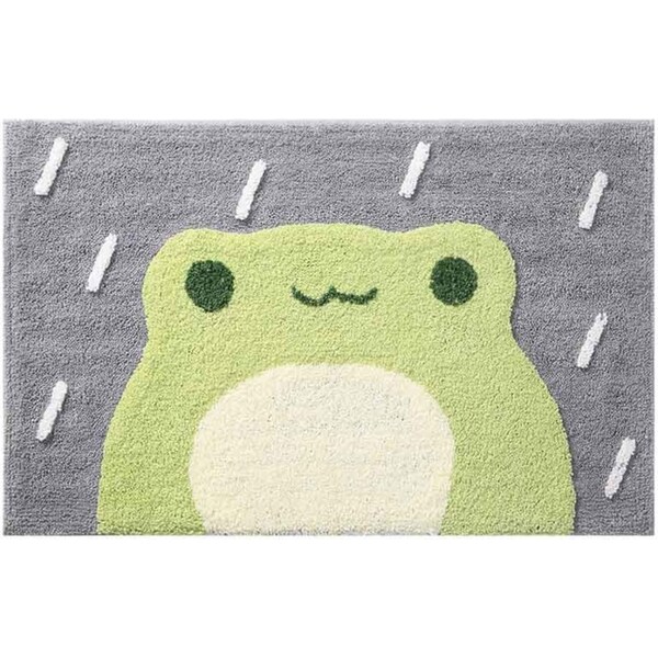 Catzon Durable Indoor Soft Front Door Rug, Water-Absorbing and Anti-Skid, Suitable for Bathroom Door, Indoor, Entry Mat (Little Frog)