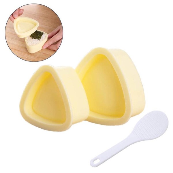 Catzon 2 Pcs Rice Ball Mold Triangle Sushi Mold for Bento or Japanese Boxed Meal
