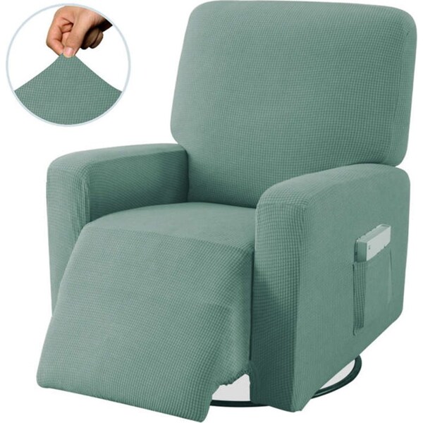 Catzon Recliner Stretch Sofa Slipcover Sofa Cover 4-Pieces Furniture Protector Couch Soft-Cyan
