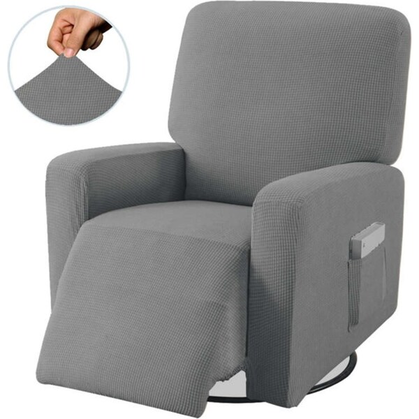 Catzon Catzon Recliner Stretch Sofa Slipcover Sofa Cover 4-Pieces Furniture Protector Couch Soft-Light Grey