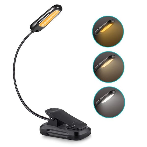 Catzon 9 LED Clip on Book Light for Reading in Bed LED Reading Light for Books and Kindles Reading Lamp