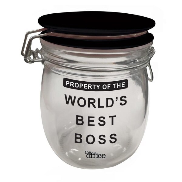 The Office World's Best Boss Design Glass Canister Jar
