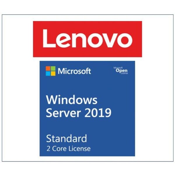 LENOVO Windows Server 2019 Standard Additional License 2 core No Media/Key Reseller POS Only