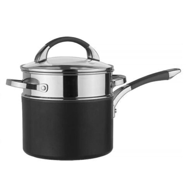 ANOLON ENDURANCE PLUS SAUCEPAN 18CM/2.8L BONUS STEAMER