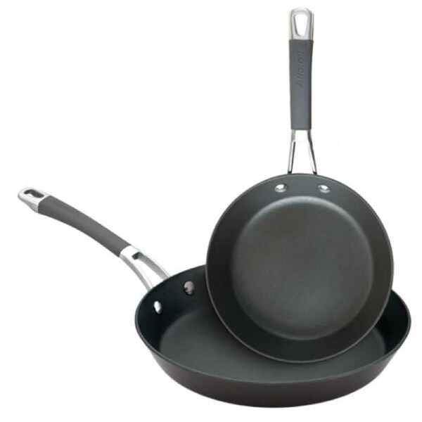 ANOLON ENDURANCE PLUS TWIN PACK NON STICK FRYPANS 20/26CM