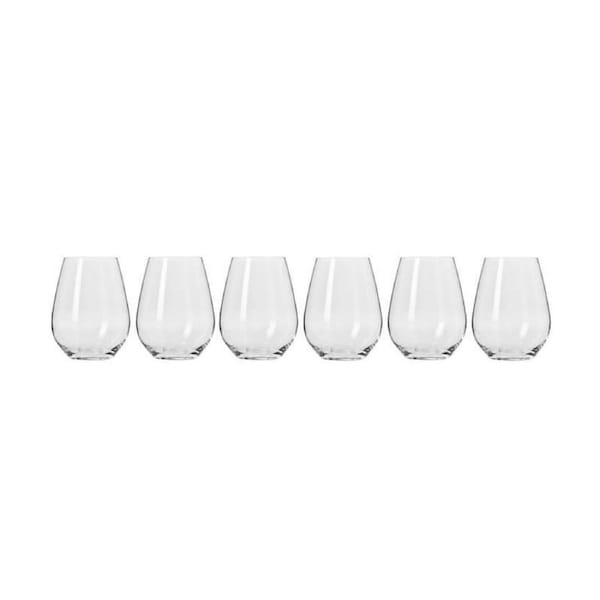 Krosno Harmony Stemless Wine Glass 400ml Set of 6 Pieces