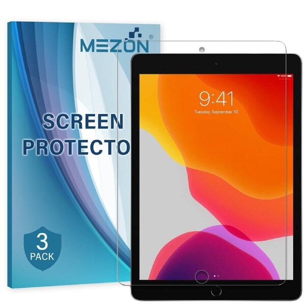 [3 Pack] Apple iPad 10.2" 2021 Anti-Glare Matte Film Screen Protector by MEZON – Case and Pencil Friendly (iPad 10.2", Matte)
