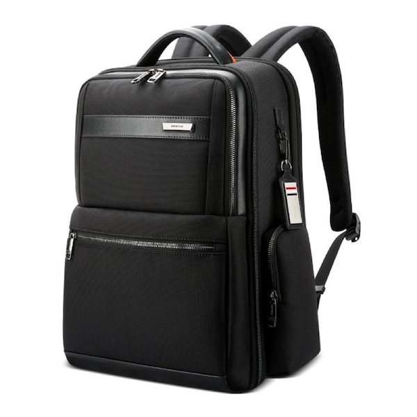 BOPAI Anti-Theft Smart Laptop Backpack & USB Charging Luxury Leather Business Bag B6611