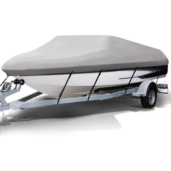 Adjustable Waterproof Boat Cover Grey - 16 - 18.5 Foot