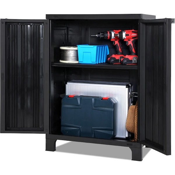 Lockable Outdoor Storage Container Box Black
