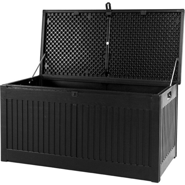 Lockable Outdoor Storage Container Box Black - 270L