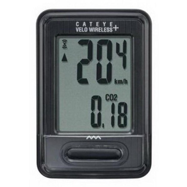 CatEye Velo Wireless + Plus 9 Function Bike Bicycle Speedo Computer Black