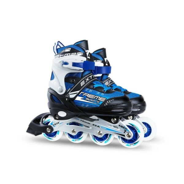 KASA Inline Skate Kids & Teenager Roller Blades Adjustable Skating Shoes Small Size, Blue, Ages 3-6 Years Child