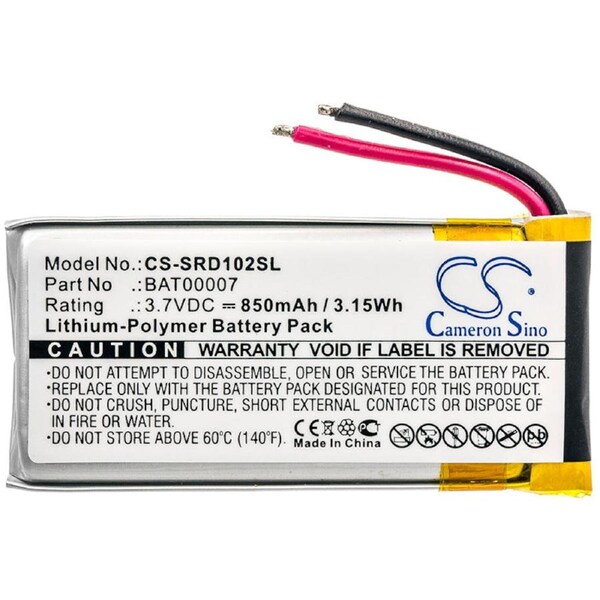 Replacement Battery for Cardo Scala Rider Packtalk Motorcycle Duo Headset SRPT0102, Part BAT00007