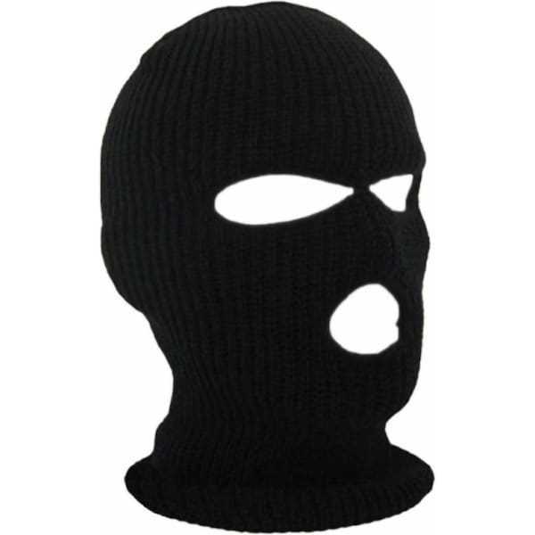 Black Balaclava Style Warmer Ski Hat