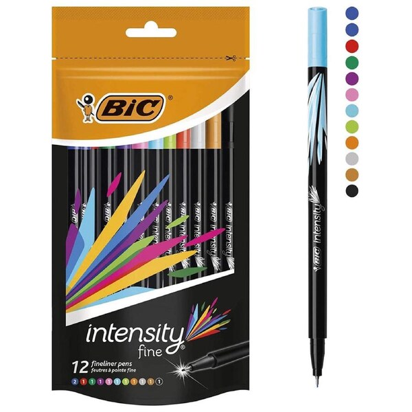 2 Pack x Bic Intensity Fineliners Assorted 12pc