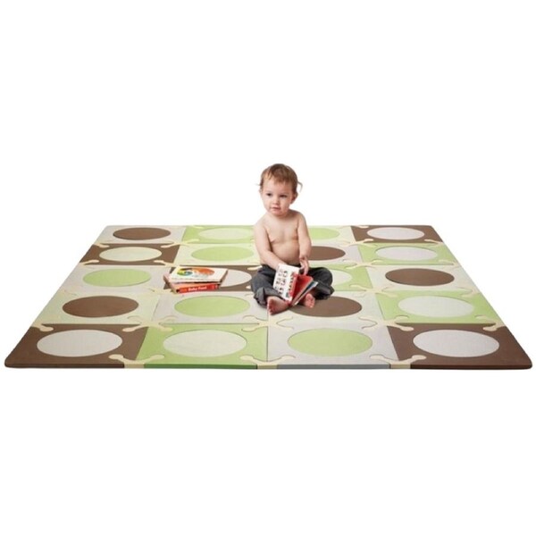 Skip Hop PlaySpot - Green/ Brown (20 tiles)