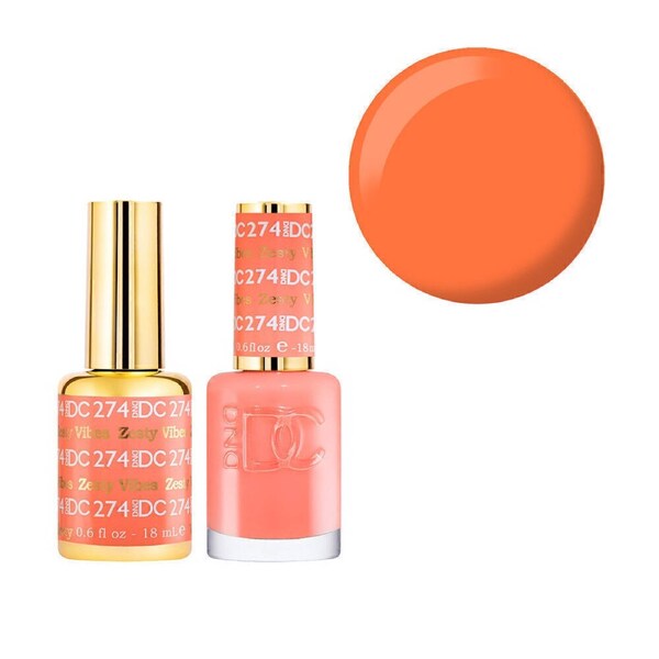 DND 274 Zesty Vibes - DC Collection Nail Gel & Lacquer Polish Duo 18ml