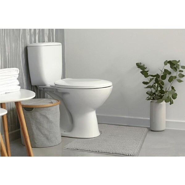 Ardor Toggle Contoured 50x50cm Bath Mat Bathroom/Toilet Room Square Silver