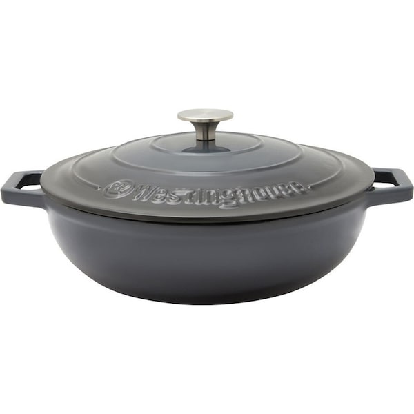 Westinghouse 4L 30cm Shallow Round Cast Iron Pot/Dish Induction Cooking Ombre GR