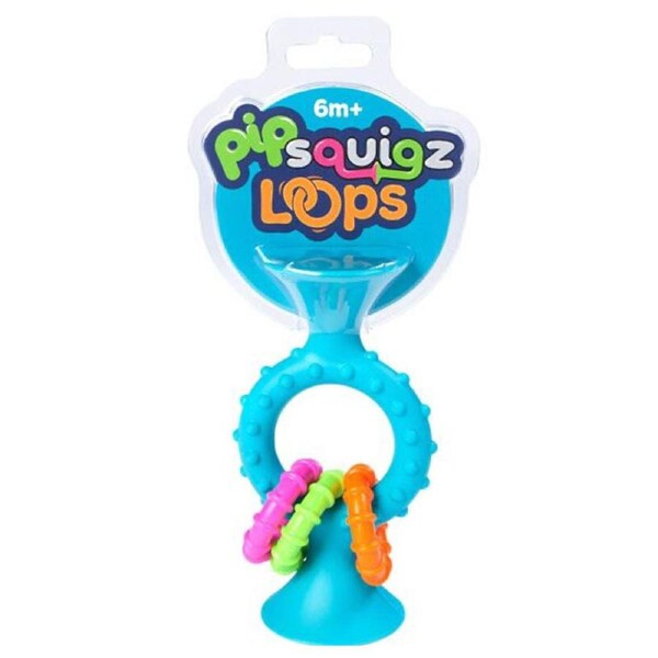 Fat Brain Toy Co PipSquigz Loops Teething Ring Toy Teal Kids/Baby/Toddler 6m+
