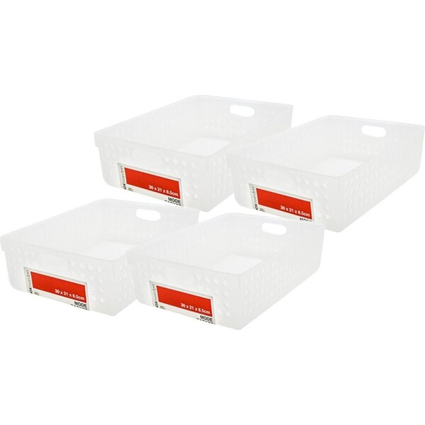 4PK Boxsweden Mode Basket 30cm w/ Handle Cleaning Storage Organiser Container