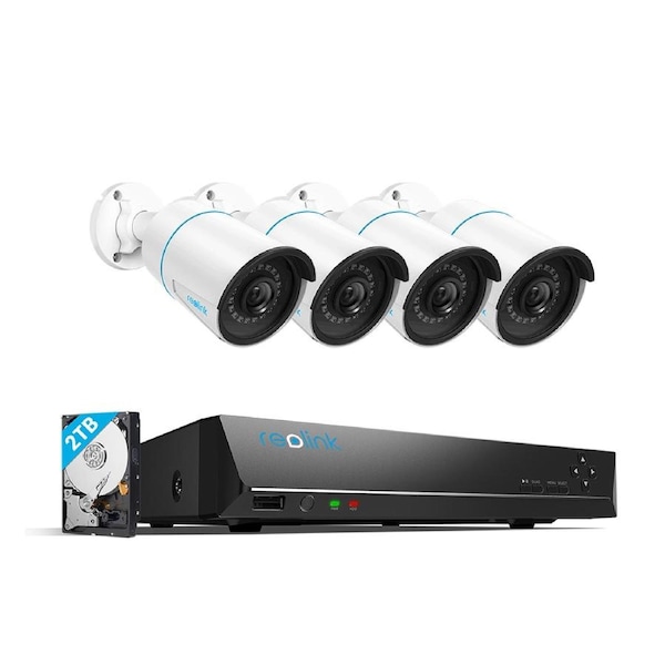 Reolink Security Camera System 8 Channel 5MP PoE IP CCTV RLK8-510B4-A