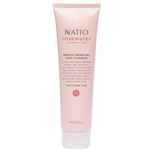Natio Rosewater Hydration Gentle Cream-Gel Face Cleanser 100ml