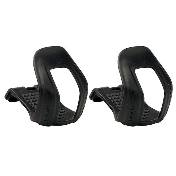 2pc Zefal Bicycle Half Toe Clips L/XL for Pedals No Strap w/Mounting Hardware BK