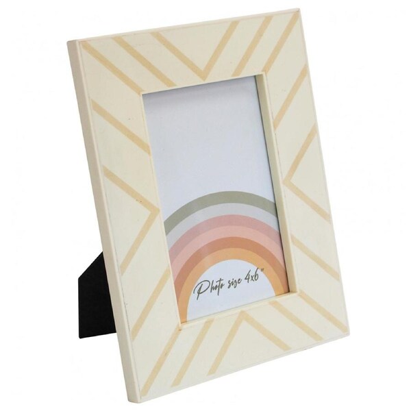 Acrylic Frame Milan 10x15cm Photo Picture Holder Standing Display Ivory Cream