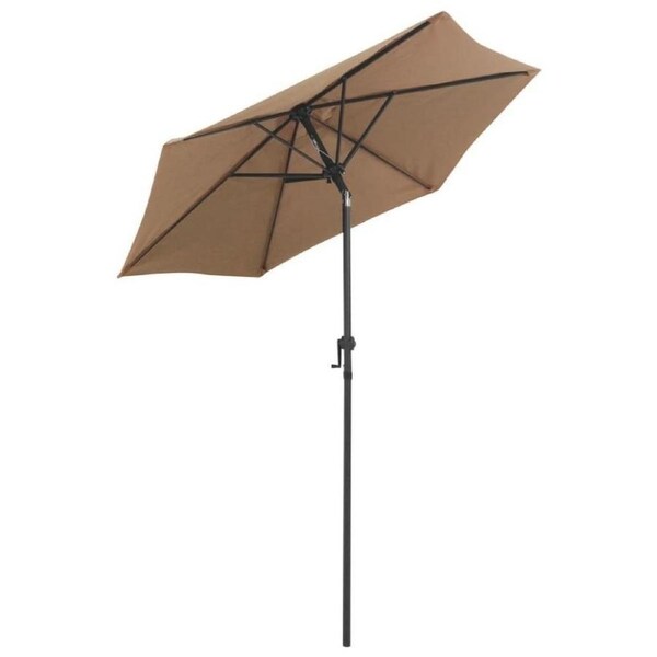 Outdoor Umbrella 2m Folding Portable Parasol Tilting Canopy Crank System Anti UV