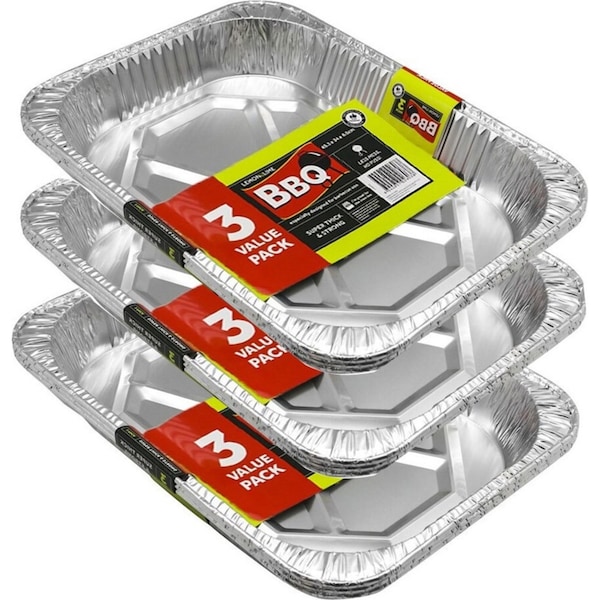 9PK Lemon & Lime Foil Baking Trays Large 45.5cm Shelf Ready Kitchen Bakewares