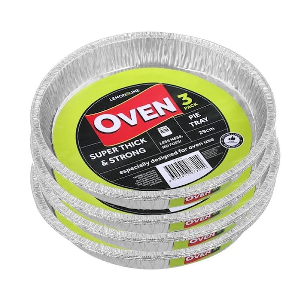 12x Lemon & Lime Foil Pie Tray 29cm Oven Baking Catering Heat Cookware