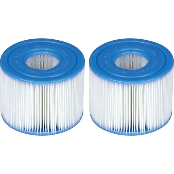 2pc Intex Filter Replacement Cartridges S1 f/ PureSpa Hot Tub/Pool Cleaning